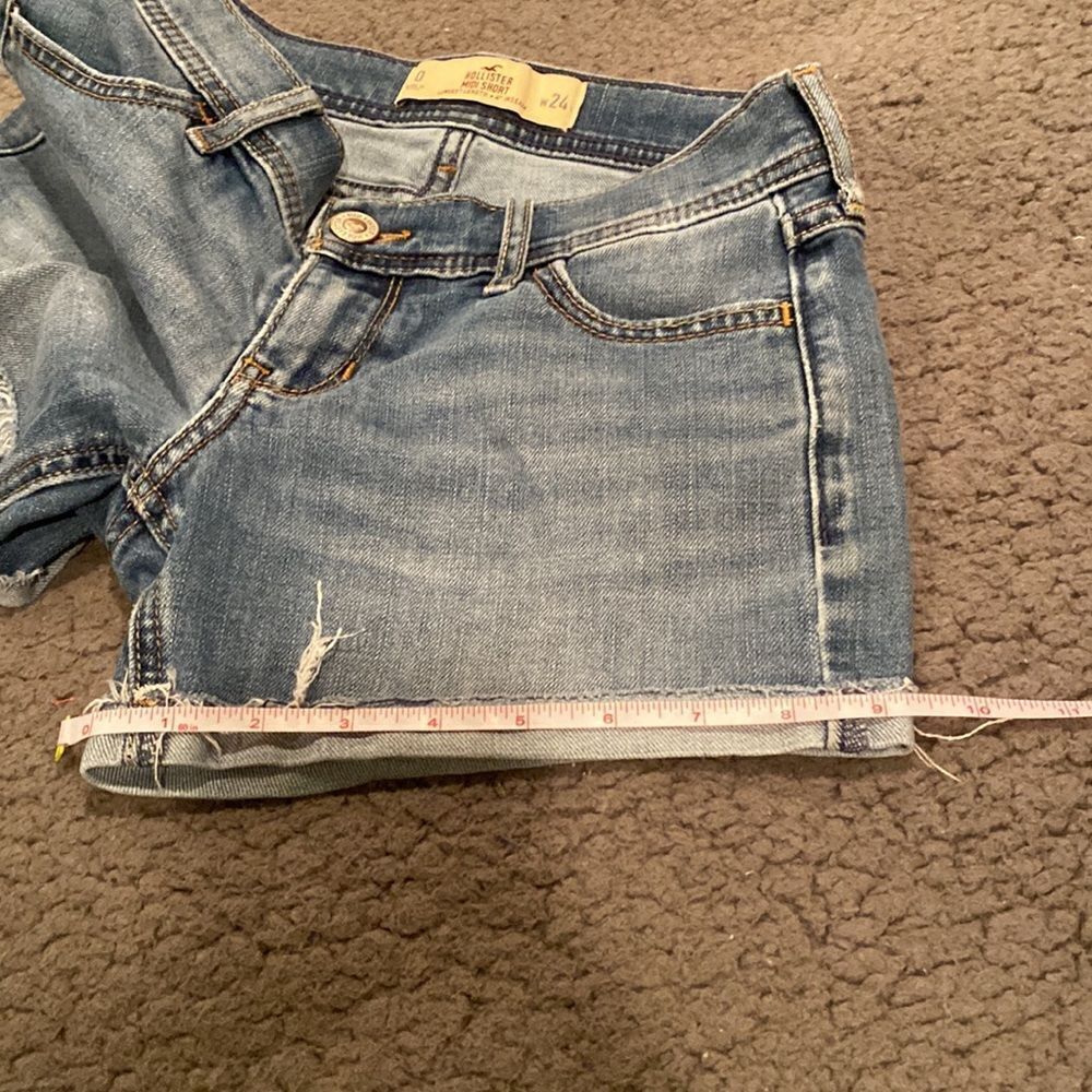 Hollister MIDI Short 4” inseam Jean Short Size 0 Size 24 - Picture 5 of 9